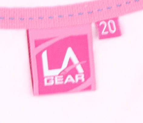 LA Gear Women's Pink V-Neck Sleeveless Tank Top