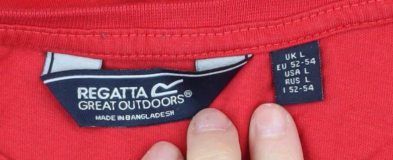 Regatta Men's Red Crew Neck T-Shirt L