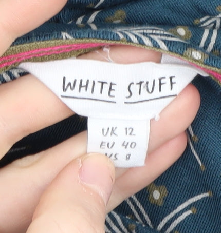 White Stuff Women's Blue Floral Dress Size 12