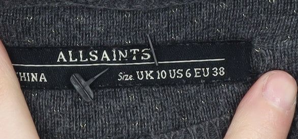 AllSaints Women's Grey Jumper Dress UK 10