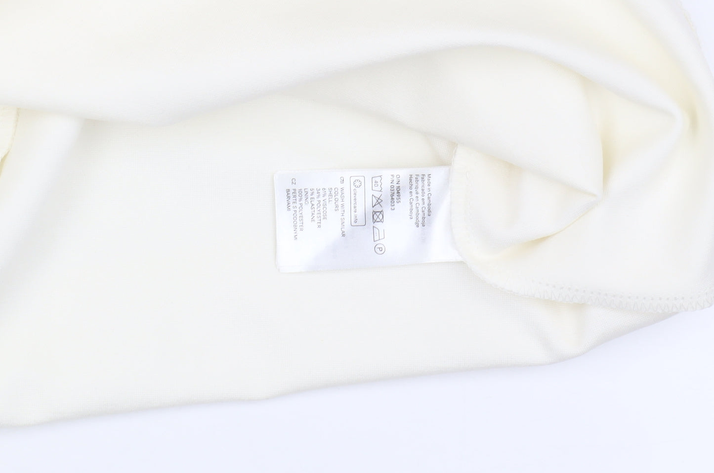 Basic Women's Ivory Shift Dress, Size 10, High Neck