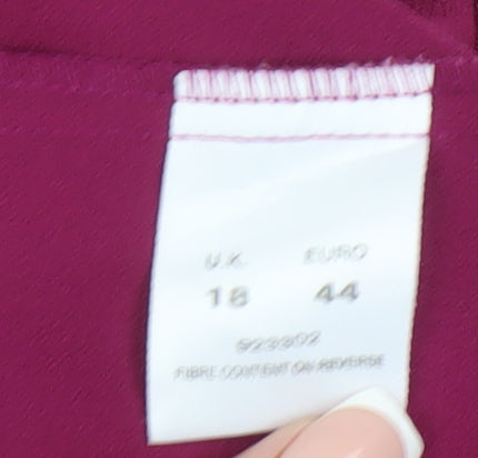 Eastex Women's Purple Button-Up Shirt, Size 18