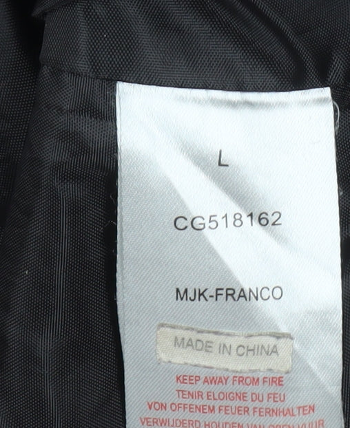 Brave Soul Men's Black Military Wool Jacket L