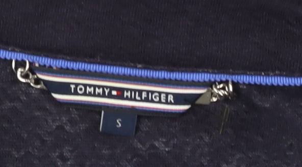 Tommy Hilfiger Men's Blue Coat Shawl Collar