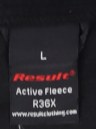 Result Men's Black Fleece Jacket L with Embroidery