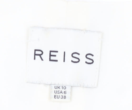 Reiss Women's Black and White Wrap Blouse Size 10