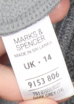 Marks and Spencer Women's Grey Herringbone Jacket Size 14