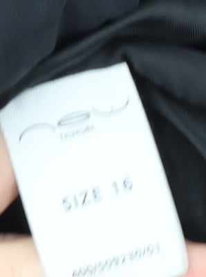 Women's Black Puffer Jacket Size 16 - Warm Winter Style