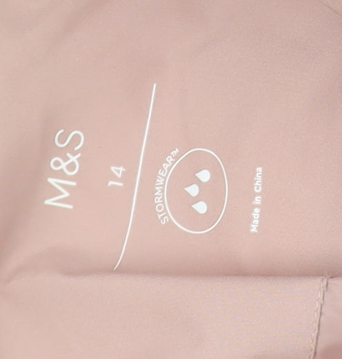 Marks and Spencer Women's Pink Puffer Jacket Sz 14