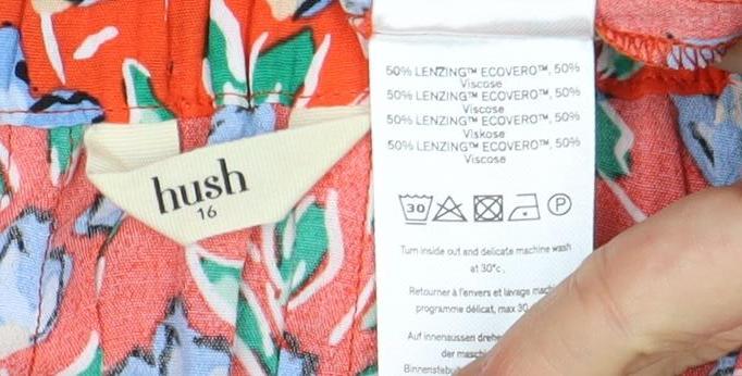 Hush Women's Multicoloured Floral A-Line Skirt, Size 16