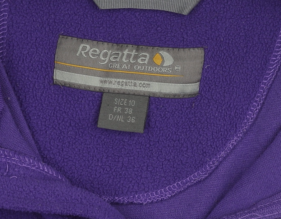 Regatta Women's Purple Fleece Sweatshirt Size 10