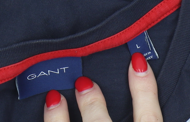 Gant Men's Blue Crew Neck T-Shirt Size L