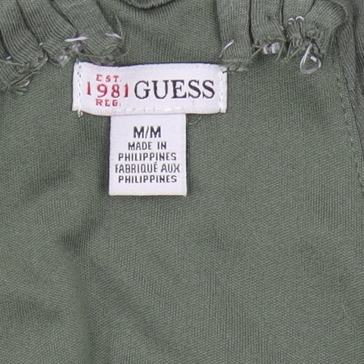 Guess Women's Green V-Neck Dress Size 10