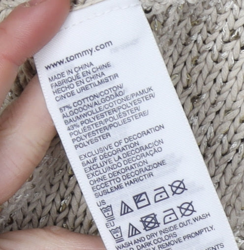 Tommy Hilfiger Women's Beige Pullover Knit Jumper M