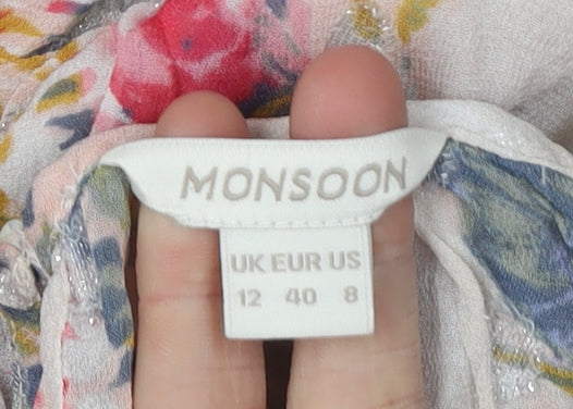 Monsoon Women's Floral Multicoloured Dress Size 12