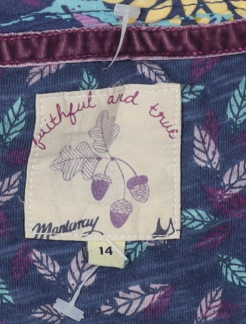 Manoray Women's Multicoloured Floral Dress, Size 14