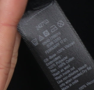 Monsoon Women's Black Studded V-Neck Blouse Size 16