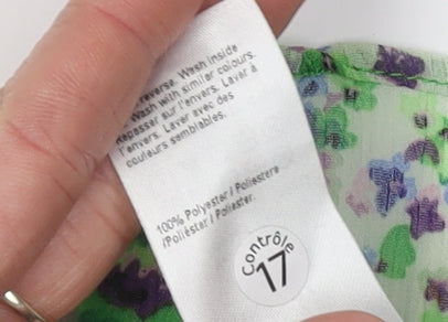 River Island Women's Green Floral Blouse, Size 8