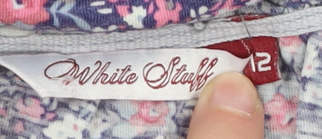 White Stuff Women's Multicoloured Floral Top Size 12