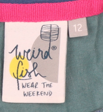 Weird Fish Women's Multicoloured Floral Shift Dress, Size 12