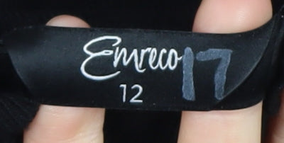 Emreco Women's Black High Neck Jumper Size 12