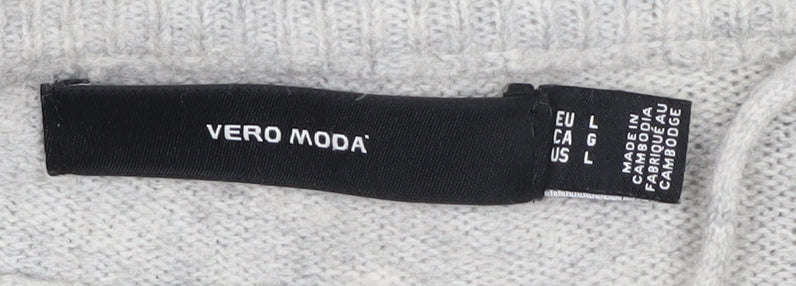 Vero Moda Women's Grey Pullover Jumper, Size 12
