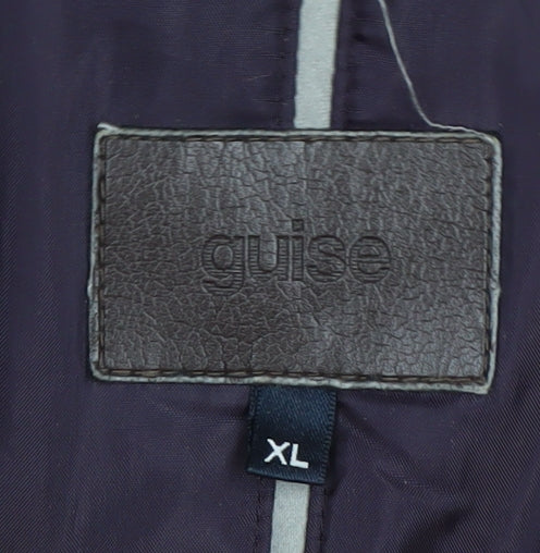 Guise Men's Black Wool Blend XL Overcoat