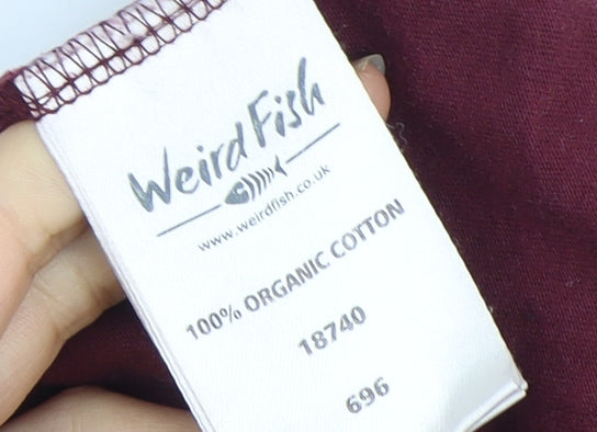 Weird Fish Women's Red Floral Dress Size 12