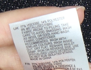 White Stuff Women's Black Viscose Knit Long Sleeve Top UK 8