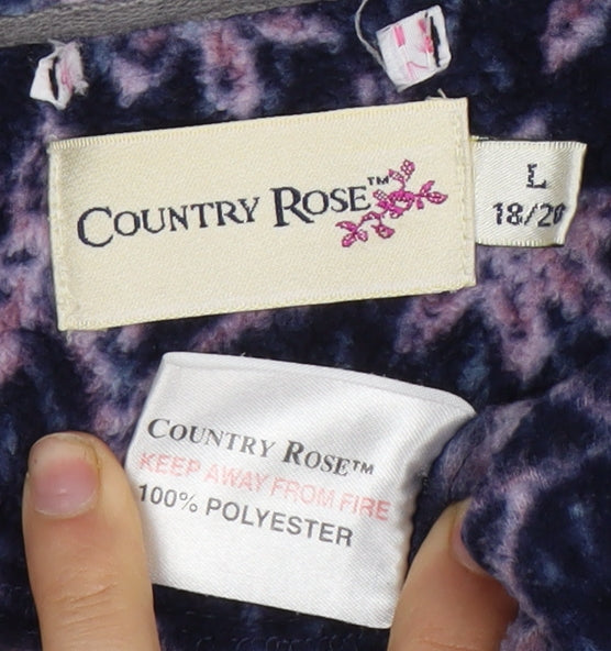 Country Rose Women's Multicoloured Zip Sweatshirt, Size 18