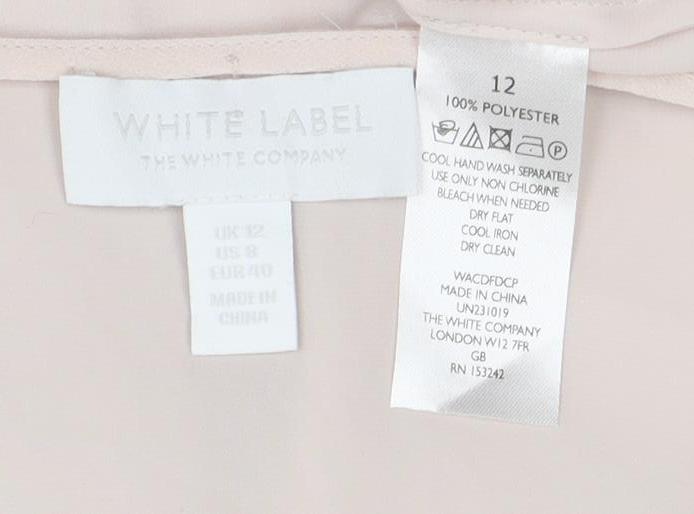 The White Label Women's Beige Wrap Blouse Size 12