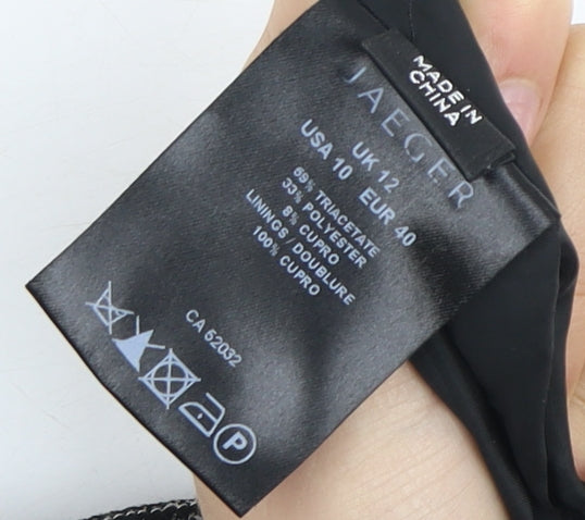 Jaeger Women's Black Dress Size 12, Zip Closure