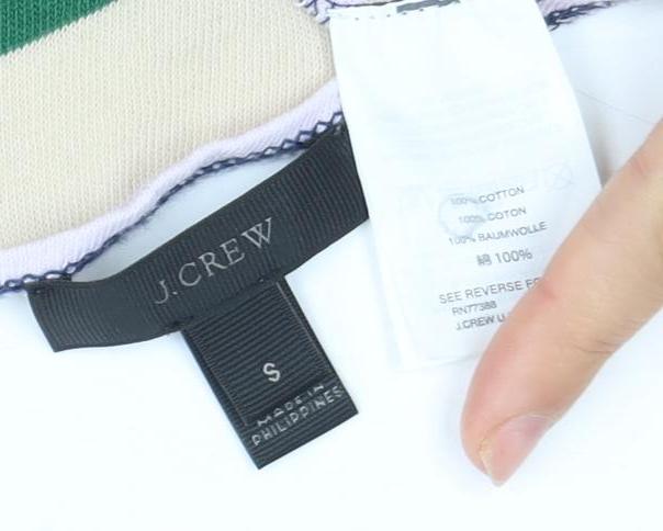 J.Crew Women's Multicoloured Striped T-Shirt S