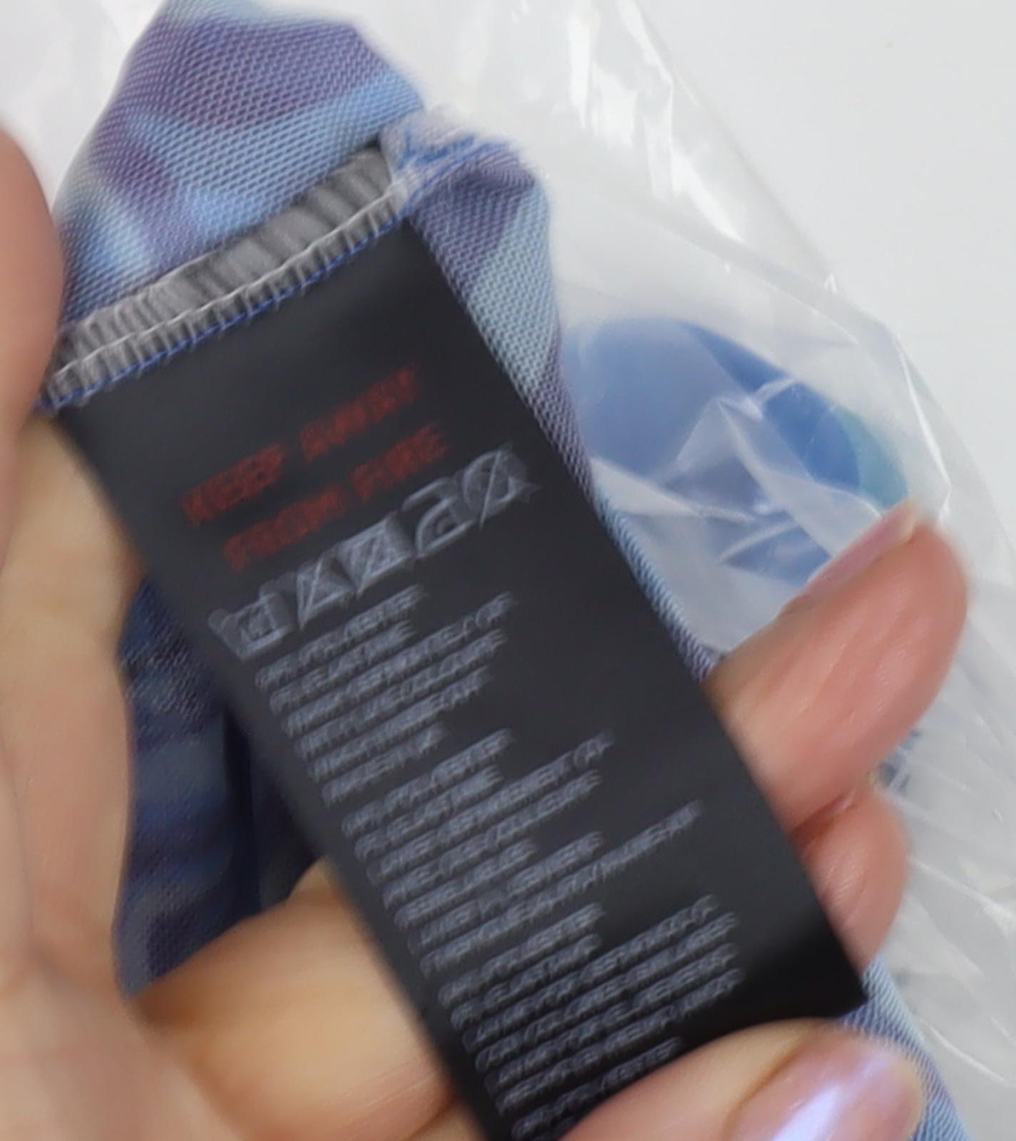 Stylish Women's Blue Geometric Wrap Blouse - Size 8