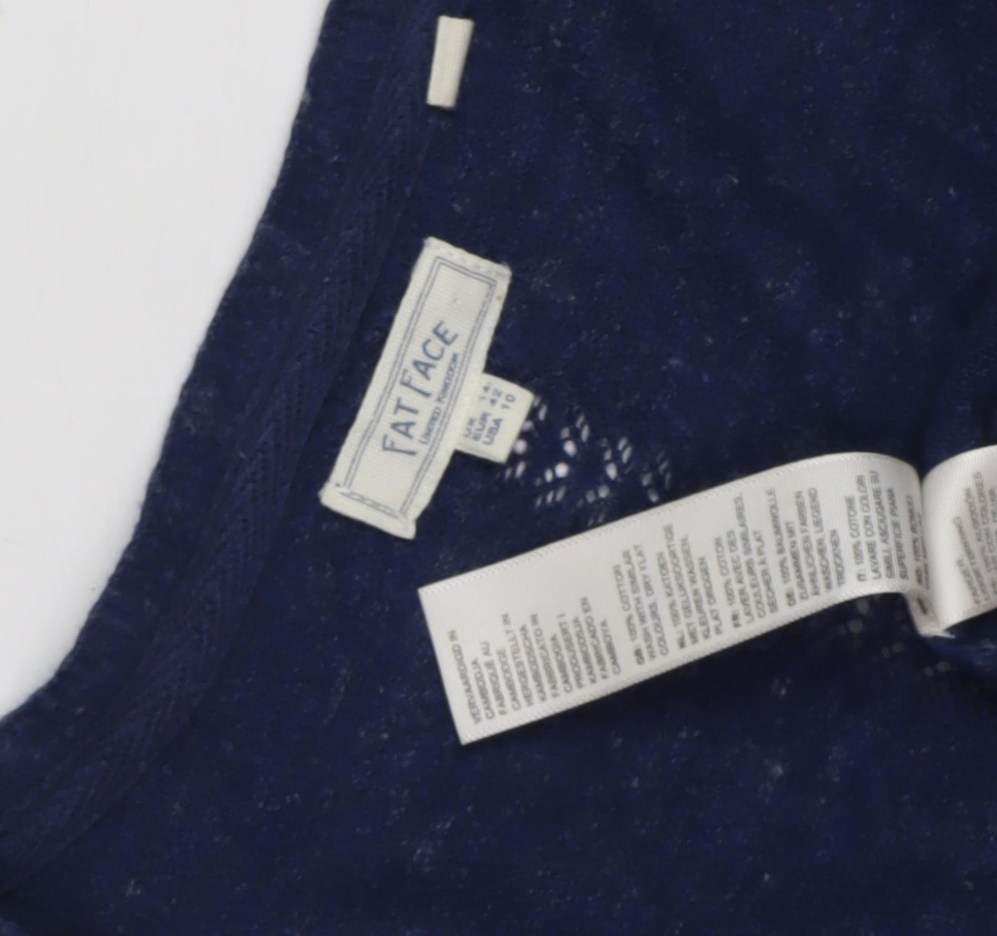 Fat Face Women's Blue Cardigan Size 14 Casual Knit