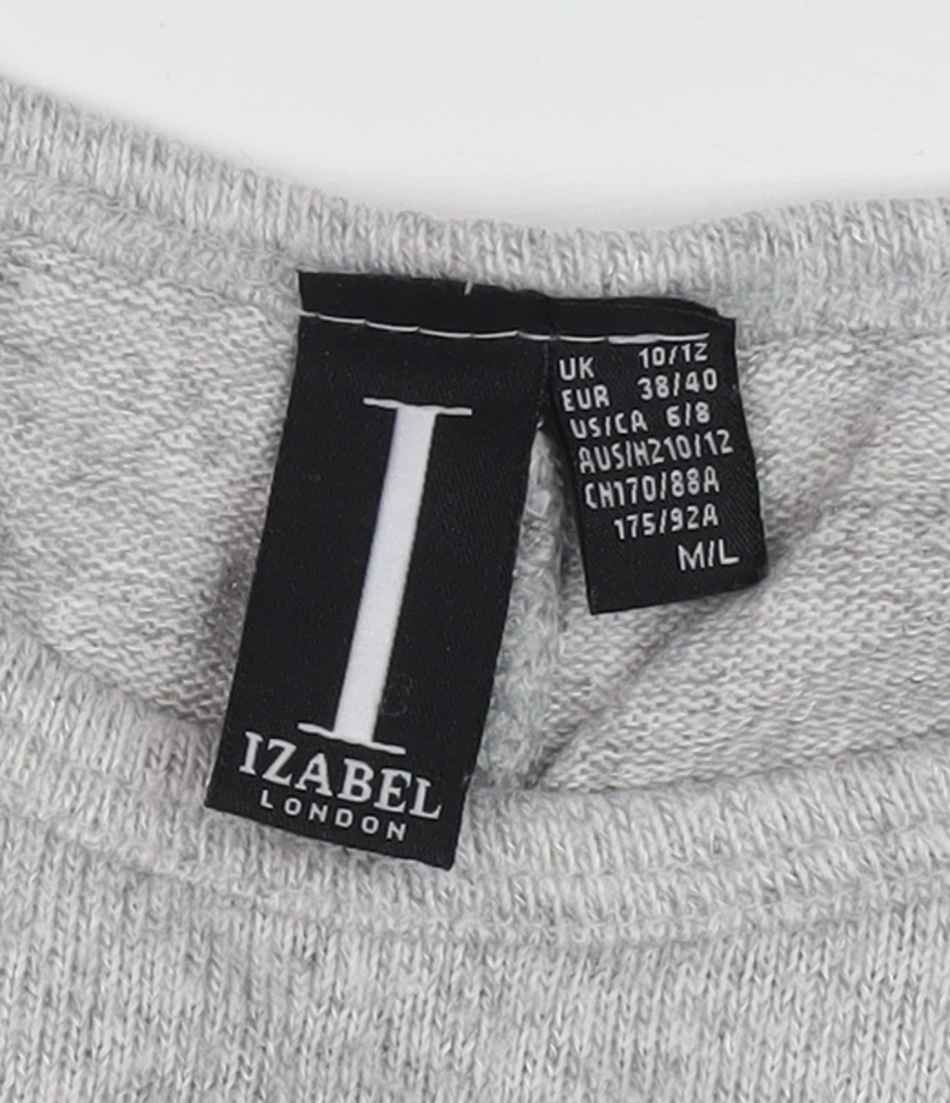 Izabel London Women's Grey Pullover Jumper M