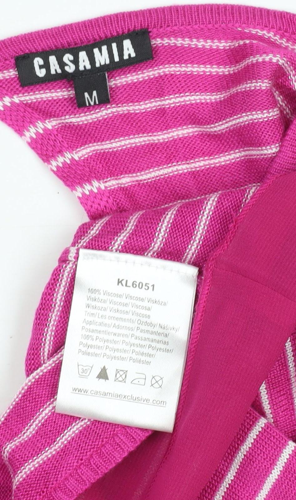 Casamia Women's Pink Striped Tunic, Size M