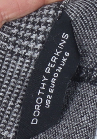 Dorothy Perkins Womens Grey Plaid Leggings Size 6