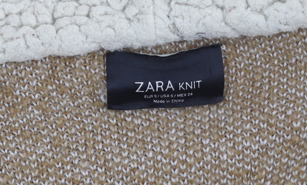 Zara Women’s Brown Hooded Cardigan Size 12
