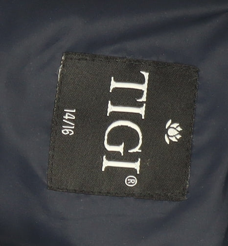 TIGI Women's Blue Quilted Waistcoat Size 14