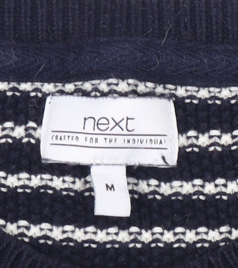 Next Women's Blue Striped Knit Jumper, Size M