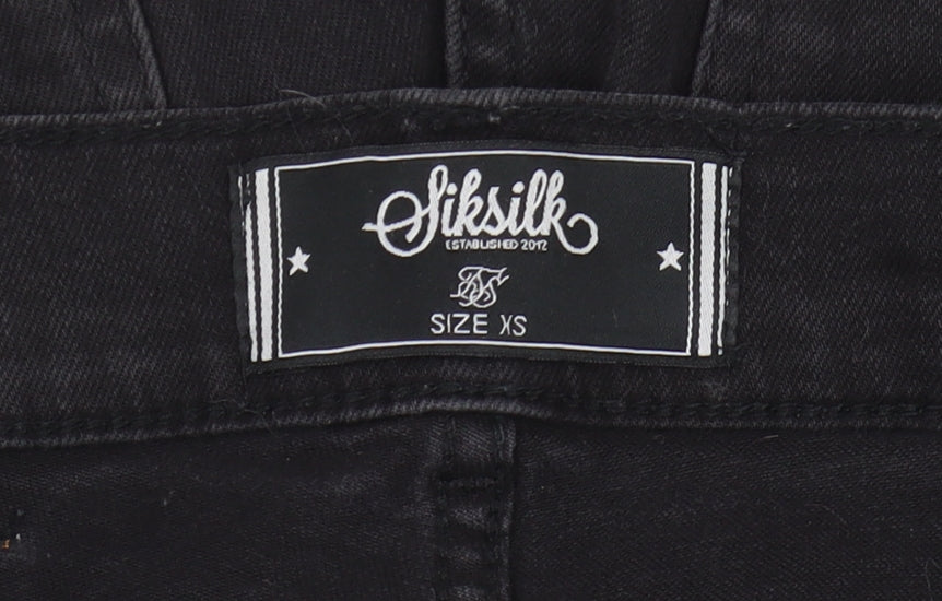 SikSilk Women's Black Skinny Distressed Jeans XS