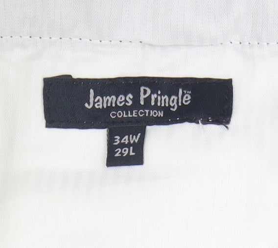 James Pringle Men's Black Corduroy Trousers 34W