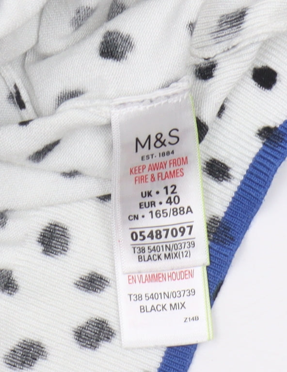 Marks and Spencer Women's Black Polka Dot Cardigan Size 12