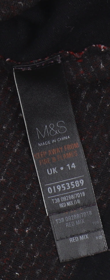 Marks and Spencer Women Red Cardigan Size 14