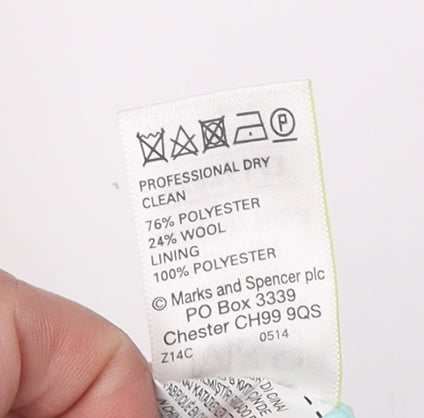 Marks and Spencer Women's Green Zip Jacket Size 16