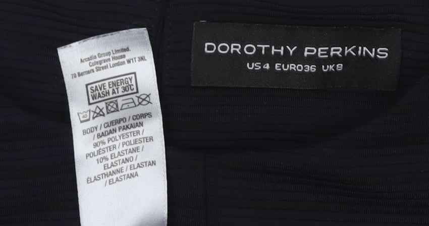 Dorothy Perkins Women's Black Sleeveless Dress, Size 8