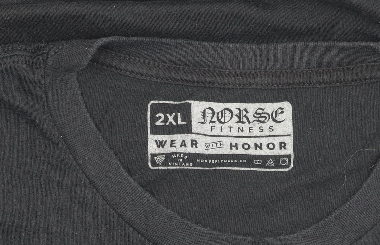 Norse Fitness Men's Black 2XL Graphic T-Shirt