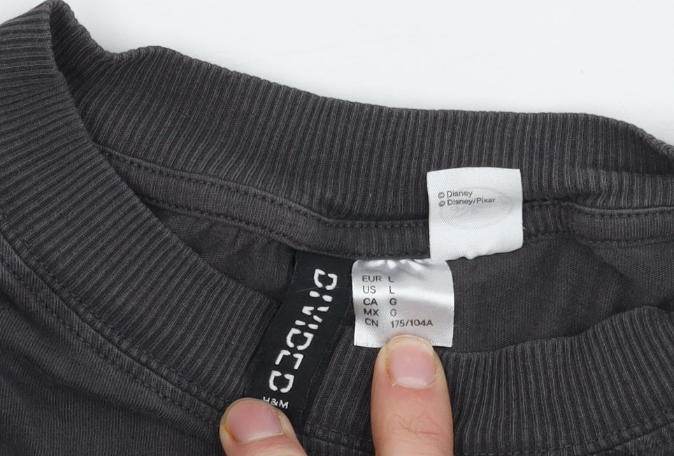 H&M Disney Black Graphic T-Shirt L