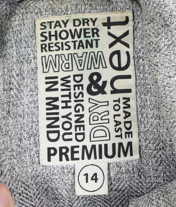 Next Women's Grey Puffer Jacket Size 14